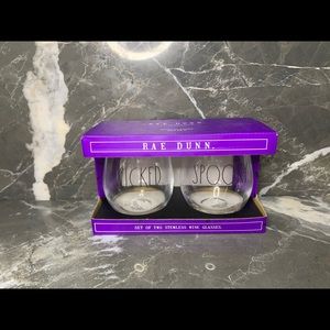 Rae Dunn Halloween wine glass set